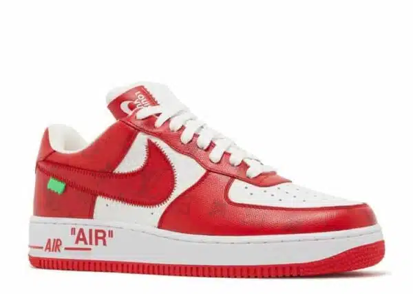 Réplica LOUIS VUITTON X AIR FORCE 1 LOW WHITE COMET RED - Imagen 2