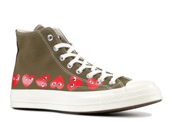 Réplica CONVERSE COMME DES GARÇONS PLAY X CHUCK 70 HI TOP 'MULTI HEART' - Imagen 2