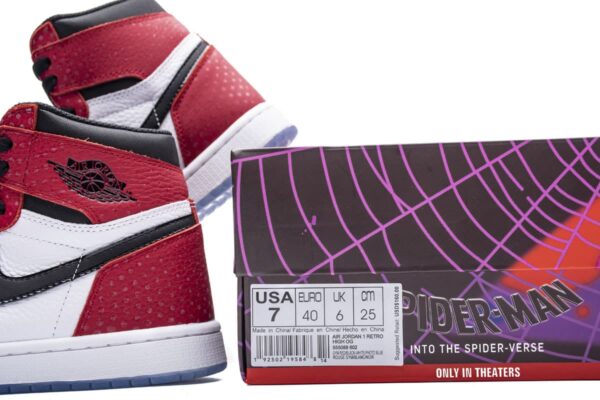 Réplica AIR JORDAN 1 RETRO HIGH GS 'ORIGIN STORY' SPIDERMAN - Imagen 8