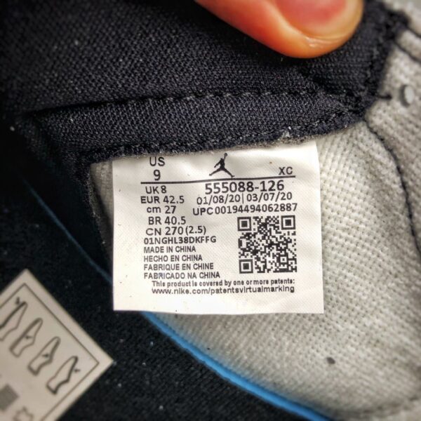 Réplica AIR JORDAN 1 RETRO HIGH OG 'SMOKE GREY' - Imagen 6