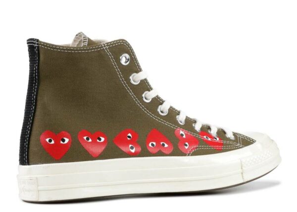 Réplica CONVERSE COMME DES GARÇONS PLAY X CHUCK 70 HI TOP 'MULTI HEART' - Imagen 3