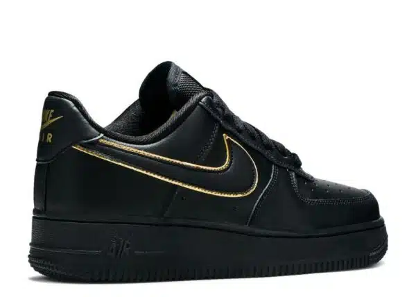 Réplica WMNS AIR FORCE 1 LOW '07 ESSENTIAL 'BLACK GOLD SWOOSH' - Imagen 4