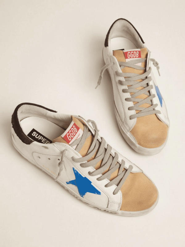 Réplica GOLDEN GOOSE  Super-Star sneakers with printed blue star - Imagen 2