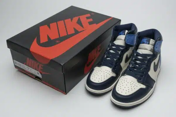 Réplica AIR JORDAN 1 RETRO HIGH OG GS 'OBSIDIAN' - Imagen 8