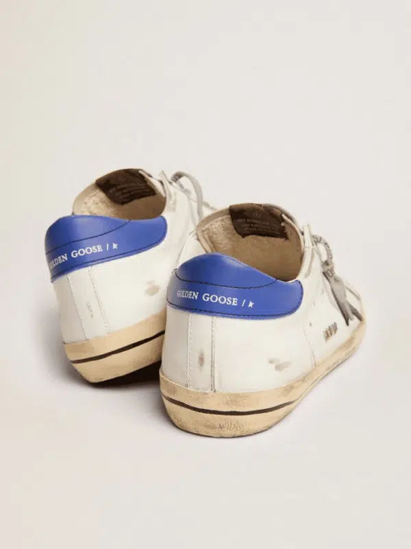 Réplica GOLDEN GOOSE  Super-Star sneakers with black snake-print leather star and blue leather heel tab - Imagen 3