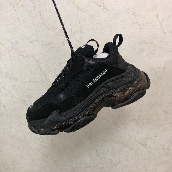 Réplica BALENCIAGA TRIPLE S CLEAR NEGRAS - Imagen 5