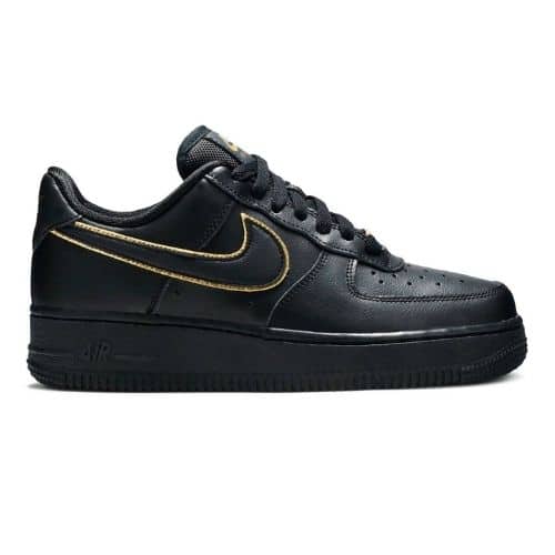 Réplica WMNS AIR FORCE 1 LOW '07 ESSENTIAL 'BLACK GOLD SWOOSH'