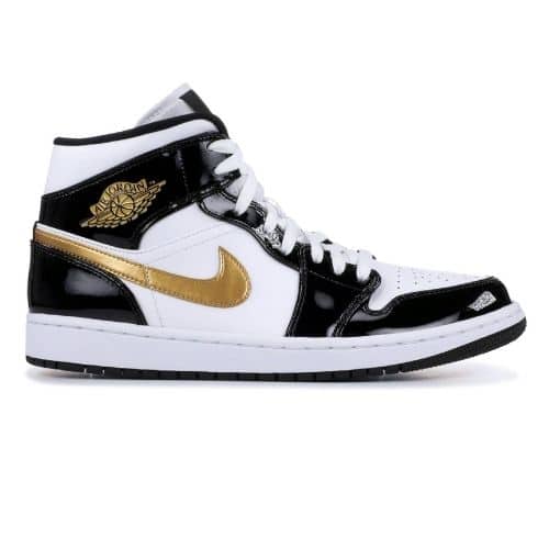 Réplica AIR JORDAN 1 MID PATENT 'BLACK GOLD'