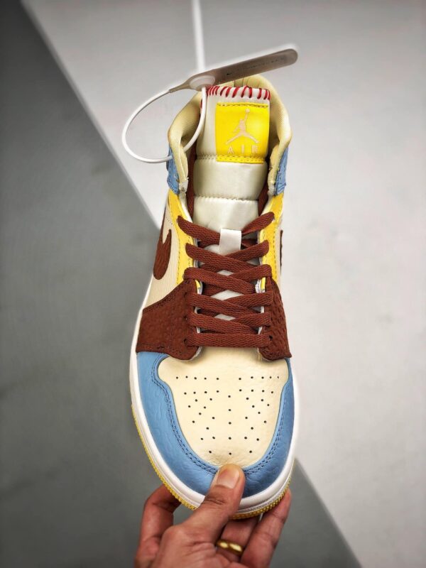 Réplica MAISON CHATEAU ROUGE X AIR JORDAN 1 MID SE 'FEARLESS' - Imagen 3