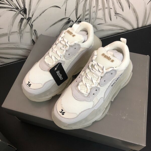Réplica BALENCIAGA TRIPLE S CLEAR BLANCAS - Imagen 5