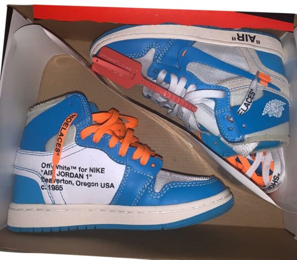 Réplica OFF-WHITE X AIR JORDAN 1 RETRO HIGH OG 'UNC' - Imagen 2