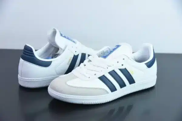 Réplica ADIDAS SAMBA ‘BLANCAS Y AZUL MARINO’ - Imagen 2