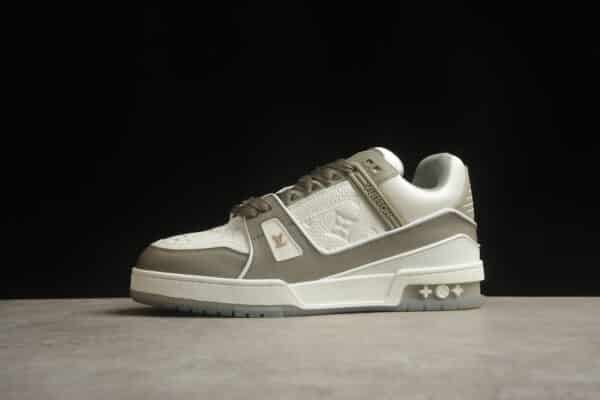 Réplica LOUIS VUITTON LV TRAINER ‘BEIGE Y BLANCAS’ - Imagen 8