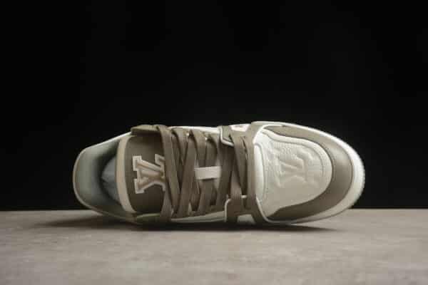 Réplica LOUIS VUITTON LV TRAINER ‘BEIGE Y BLANCAS’ - Imagen 5