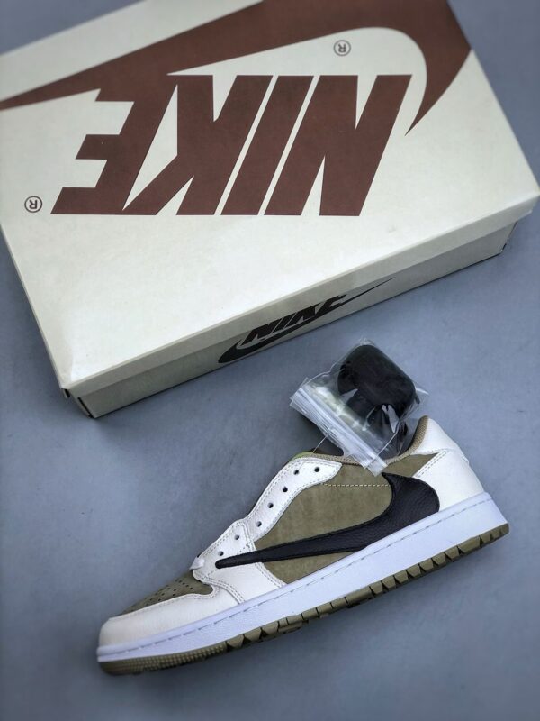 Réplica JORDAN 1 RETRO LOW GOLF TRAVIS SCOTT ‘NEUTRAL OLIVE’ - Imagen 8