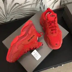  BALENCIAGA TRIPLE S CLEAR ROJAS - Imagen 4