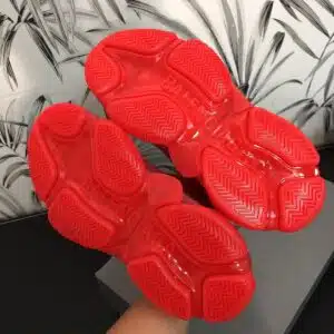  BALENCIAGA TRIPLE S CLEAR ROJAS - Imagen 2