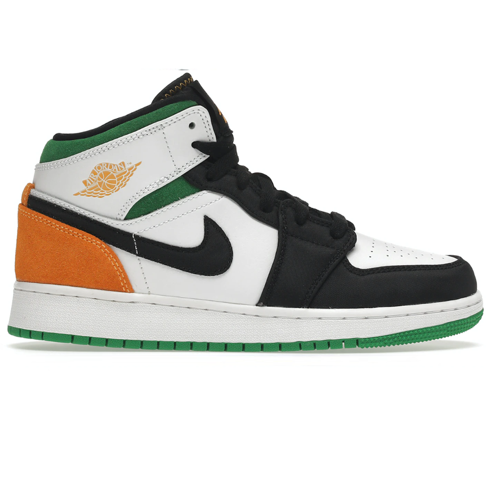 AIR-JORDAN-1-MID-SE-WHITE-LASER-ORANGE-LUCKY-GREEN.png RÉPLICA AIR JORDAN 1 MID SE WHITE LASER ORANGE LUCKY GREEN - Imagen 1