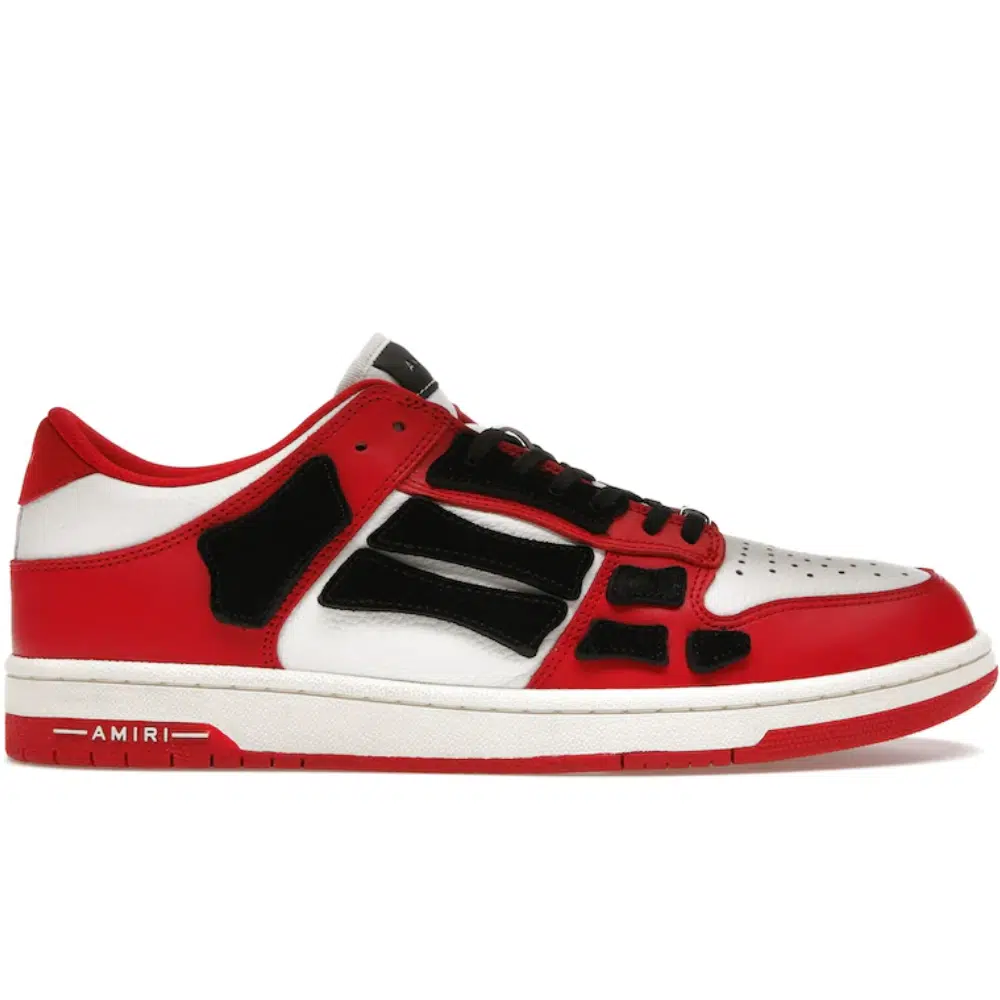 AMIRI SKEL TOP LOW Blancas y Rojas RÉPLICA AMIRI SKEL TOP LOW White Red - Imagen 1