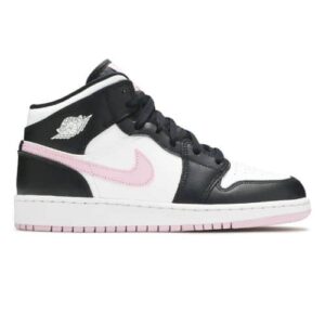  AIR JORDAN 1 MID GS 'WHITE ARCTIC PINK'