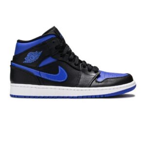  AIR JORDAN 1 MID 'BLACK HYPER ROYAL'