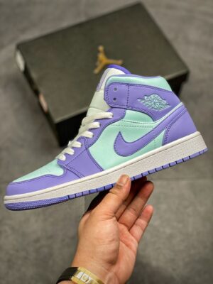  JORDAN 1 MID PURPLE AQUA - Imagen 3