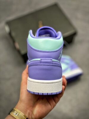  JORDAN 1 MID PURPLE AQUA - Imagen 6