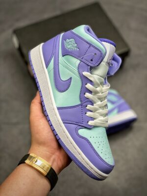  JORDAN 1 MID PURPLE AQUA - Imagen 8