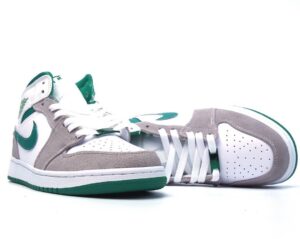 RÉPLICA JORDAN 1 MID SE WHITE PINE GREEN SMOKE GREY - Imagen 2