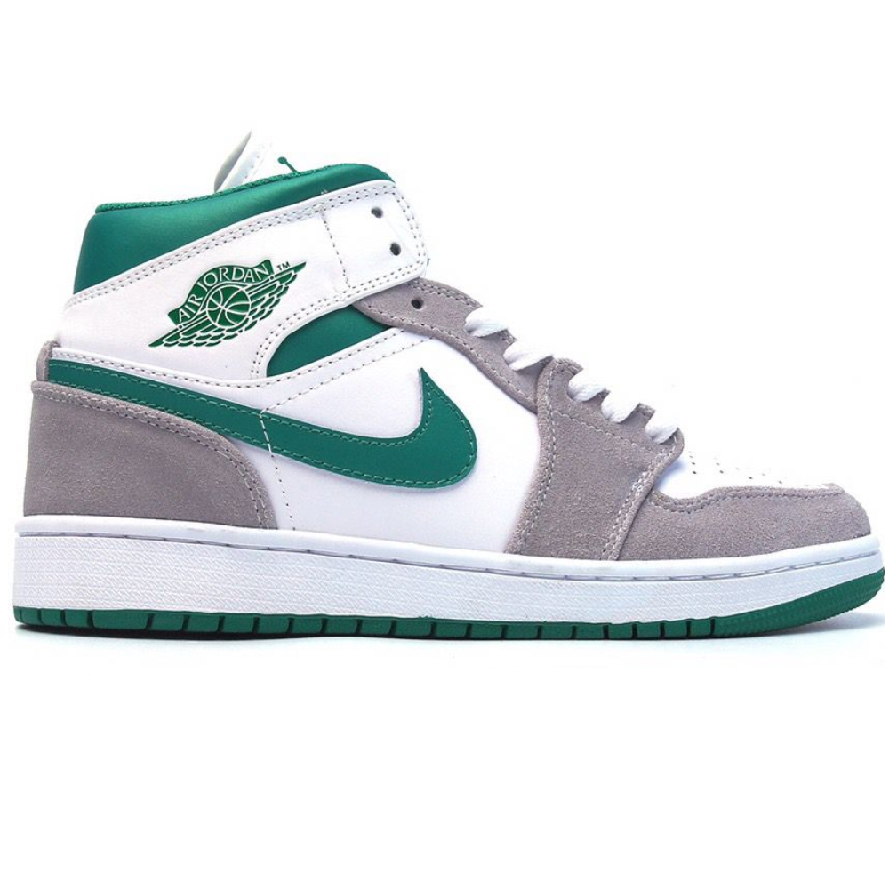 JORDAN-1-MID-SE-WHITE-PINE-GREEN-SMOKE-GREY.png RÉPLICA JORDAN 1 MID SE WHITE PINE GREEN SMOKE GREY - Imagen 1