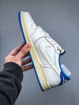  JORDAN 1 RETRO LOW OG SP FRAGMENT X TRAVIS SCOTT SAIL 'MILITARY BLUE' - Imagen 8