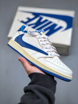  JORDAN 1 RETRO LOW OG SP FRAGMENT X TRAVIS SCOTT SAIL 'MILITARY BLUE' - Imagen 9