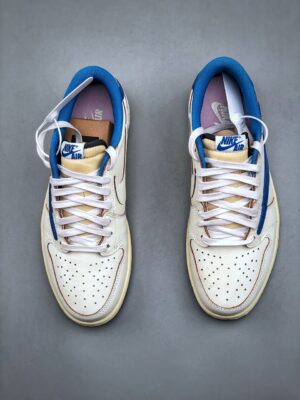  JORDAN 1 RETRO LOW OG SP FRAGMENT X TRAVIS SCOTT SAIL 'MILITARY BLUE' - Imagen 6
