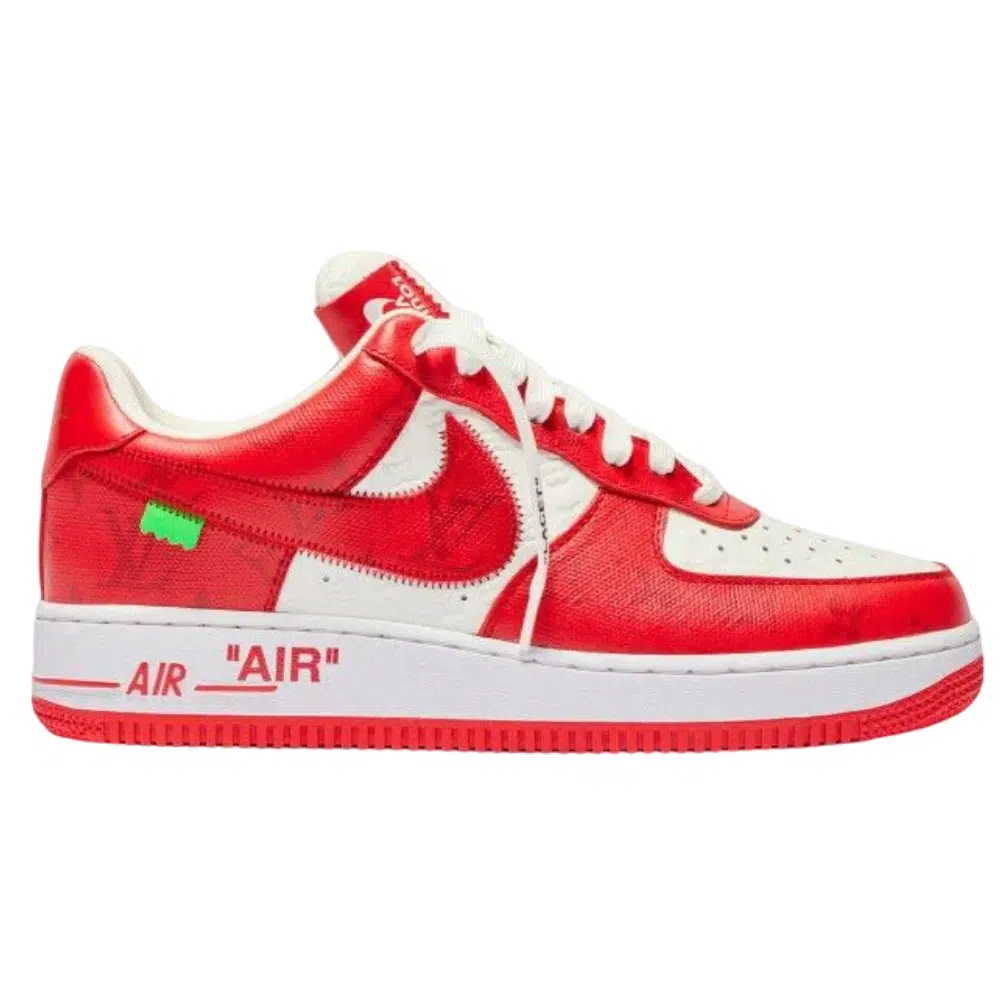 LOUIS VUITTON X AIR FORCE 1 LOW WHITE COMET RED RÉPLICA LOUIS VUITTON X AIR FORCE 1 LOW 'WHITE COMET RED' - Imagen 1