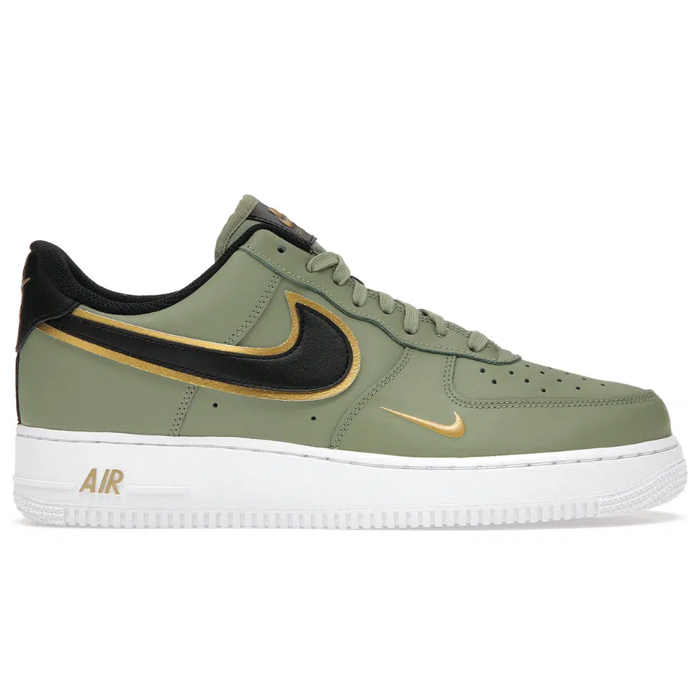 RÉPLICA NIKE AIR FORCE 1 LOW '07 LV8 DOUBLE SWOOSH 'OLIVE GOLD BLACK' RÉPLICA AIR FORCE 1 LOW '07 LV8 DOUBLE SWOOSH 'OLIVE GOLD BLACK' - Imagen 1