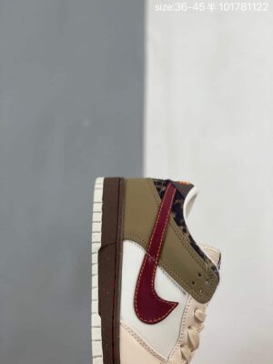 RÉPLICA DUNK LOW RETRO KHAKI TEAM 'RED PEARL WHITE' - Imagen 3
