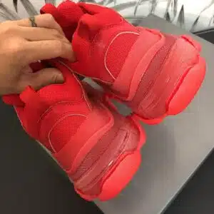  BALENCIAGA TRIPLE S CLEAR ROJAS - Imagen 3